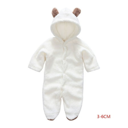 

Korean Winter Baby Rompers Long Sleeve Hooded Jumpsuit Infant Toddler Clothes Playsuit Outfit