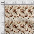 thumbnail image 1 of oneOone Cotton Poplin Light Brown Fabric Florals Quilting Supplies Print Sewing Fabric By The Yard 56 Inch Wide-SKE, 1 of 4