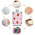 thumbnail image 4 of Red Pink Stars Translucent Plastic Cans Storage Canisters with Lid Set of 2, 4 of 7