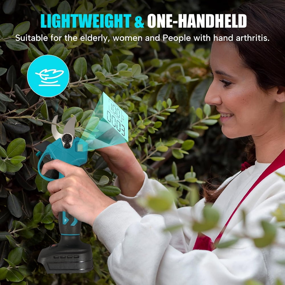 Electric Pruning Shears Portable Handheld Cordless Electric Pruning Shears Rechargeable Single Handheld Labor-Saving Fruit Tree Potted Garden Pruners