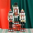 thumbnail image 4 of YUTIPGER 30cm Christmas Nutcrackers Puppet Home Decorations Wood Hand Painted King Figurine Ornaments 2023 New Year Holiday Gift, 4 of 10