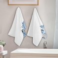 thumbnail image 2 of Coolnut Watercolor Blue Pumpkin Hand Towels 2 PCS, Ultra Soft and Highly Absorbent, Fall Autumn Element Decorative Fingertip Towel for Home, Bathroom, Kitchen, 28.3"x14.4", 2 of 4
