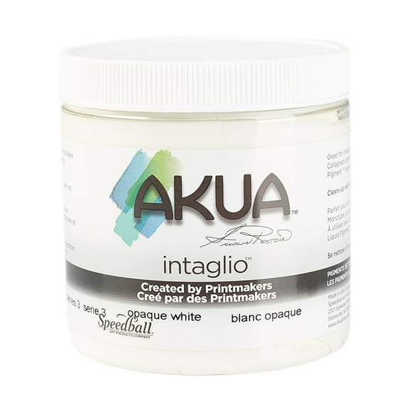 Speedball Akua Intaglio Ink, Opaque White, 8 oz.