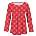 thumbnail image 4 of MEICHEN Womens Fall Casual Tops Long Sleeves Crewneck Printed T Shirts Loose Comfy Going Out Tee Shirts, 4 of 5