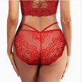 thumbnail image 4 of AVEKI Underwear Cotton Thongs 3 Pack T Back See Through G-Strings Sexy Lace Breathable Bikini Panties Teens Underwear, Grey, M, 4 of 5