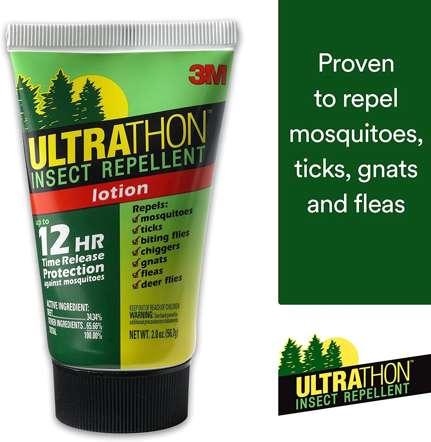 3M Ultrathon Insect Repellent Lotion Biting Flies & Mosquito Protection, 2 oz