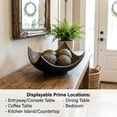 thumbnail image 3 of Seraphic 5pc Bowl Table Centerpieces for Dining Room, Large Decorative Bowls for Coffee Table Decor, Kitchen, Orbs/Balls Included, Brown, 3 of 12