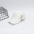 thumbnail image 4 of Gorra de béisbol con visera de aro de hierro cruzado de estilo coreano para primavera y verano, moda para hombres y mujeres, gorra de sol de moda para otoño e invierno, 4 of 6