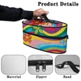 thumbnail image 5 of HELLHERO Rainbow Floral Prints Portable Travel Iron Carrier Bag Easy to Clean Garment Steamer Box Travel Steamer Holder, Case Only, 5 of 6