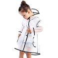 thumbnail image 1 of Dsseng Imperméable Transparent à Capuche pour Enfants Garçons Filles Imperméable Protecteur Blanc 5-8 Ans, 1 of 6