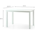 thumbnail image 3 of Wickerix Dining Kitchen Rectangular Table Wooden Contemporary Design, White Color, 3 of 12