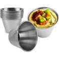 thumbnail image 1 of Stainless Steel Sauce Cups - Individual Round Condiments Ramekins, Commercial Grade Safe/Portion Dipping Sauce Kitchen Set, 1 of 6