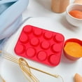 thumbnail image 6 of KMMYS Silicone Muffin Pan – Red 12-Cup Baking Mould for Muffins, Cupcakes, Puddings & Small Cakes – Non-Stick, Easy to Demold, Perfect for Baking Gifts, Baking Tools & Kitchen Gadgets, 6 of 7