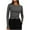 Gray, variant on Women's Crop Tops Crewneck Long Sleeve Slim Fitted Fall Winter Athletic T-Shirts Trendy Side Ruched Solid Basic Tees