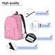 thumbnail image 3 of Balery Snowflake pink backgrounds Mochila Clásica Impresa Básica para Viaje, Mochila Escolar Resistente al Agua, Mochila de Lona con Correas Ajustables-Small, 3 of 5