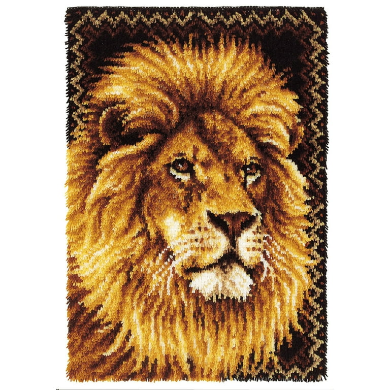 Striped Latch Hook Rug (Crafts) – Lion Brand Yarn