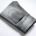 thumbnail image 3 of dzxyzu Men's Jeans Skinny Fit Stretch Jeans Distressed Straight Leg Denims Pants Fashion Comfort Flex Waist Trousers, 3 of 8