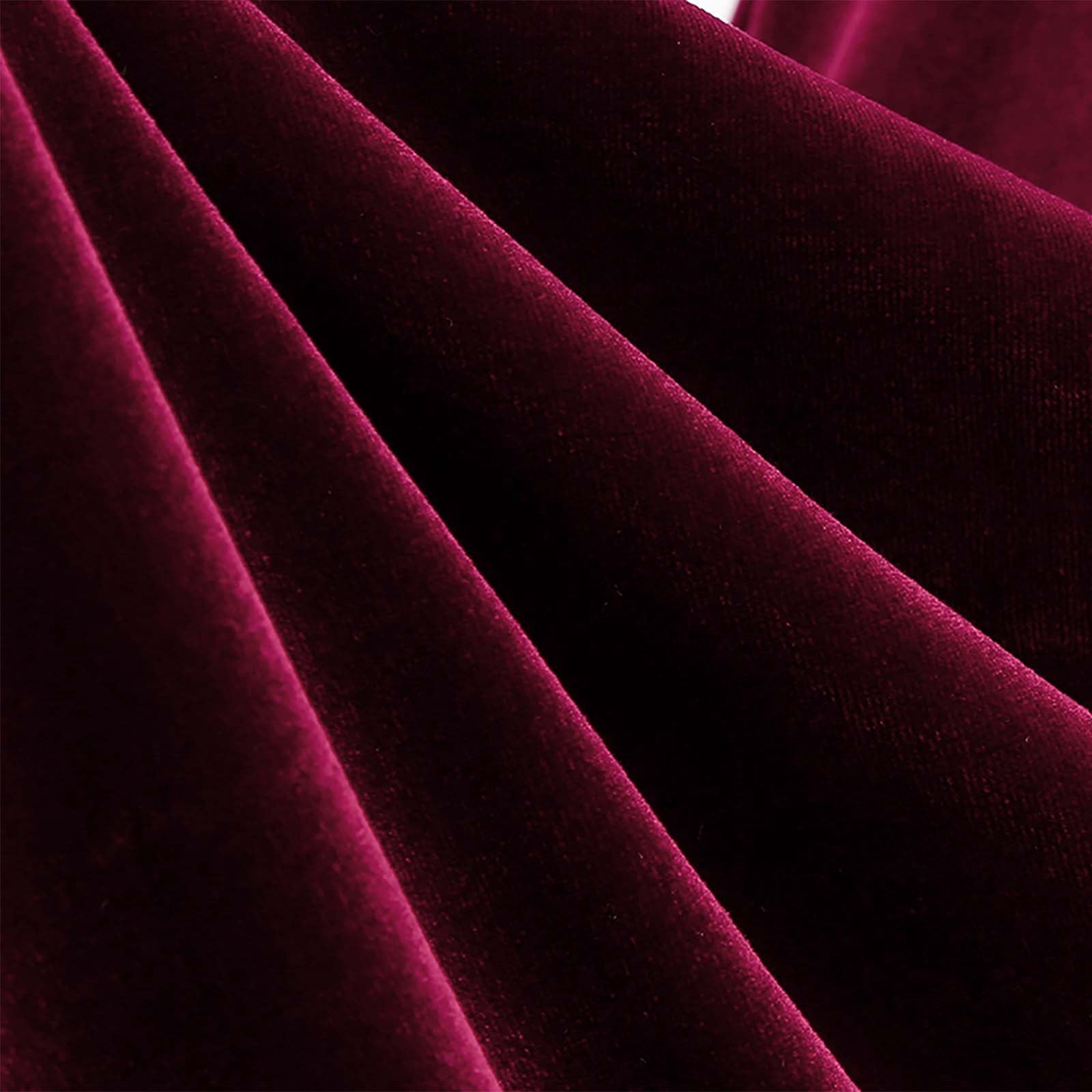 Vintage Velvet Dress for Women Party 2025 Sleeveless Pleated Wrap V Neck Ball Gown Tea Length Cocktail Dress (XX-Large, Red)
