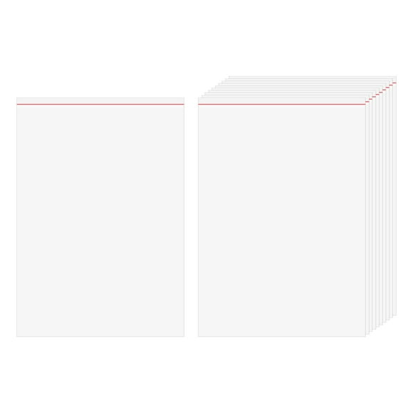 50 Pcs Small Plastic Bags, 15.7 x 11 Clear Zip Seal Lock Poly Bags