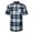Blue / Red, variant on Men's Plaid Checkered Button Down Casual Short Sleeve Regular Fit Dress Shirt (Blue / White,S)