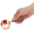 thumbnail image 3 of Rose Gold Stainless Steel Sauce Pan with Wooden Handle, Multifunctional Condiment Cup for Kitchen, Refrigerator, and Dishwasher, Durable and Easy to Clean, 3 of 8