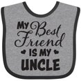 thumbnail image 3 of Inktastic My Best Friend is My Uncle with Hearts Boys or Girls Baby Bib, 3 of 4