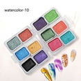 thumbnail image 3 of yotijay 4xWatercolor Paints Set Shimmer for Manicure Decor Home School Kids & Adults Dark Color, 3 of 9