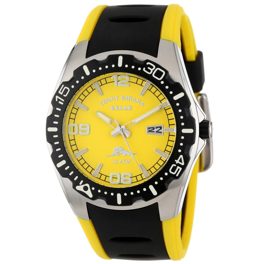 Tommy Bahama RLX1000 Men's Beach Cruiser Relax Yellow Dial Yellow