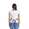 thumbnail image 3 of DALIX Apron Commercial Restaurant Home Bib Spun Poly Cotton Kitchen Aprons (2 Pockets) in Purple, 3 of 6