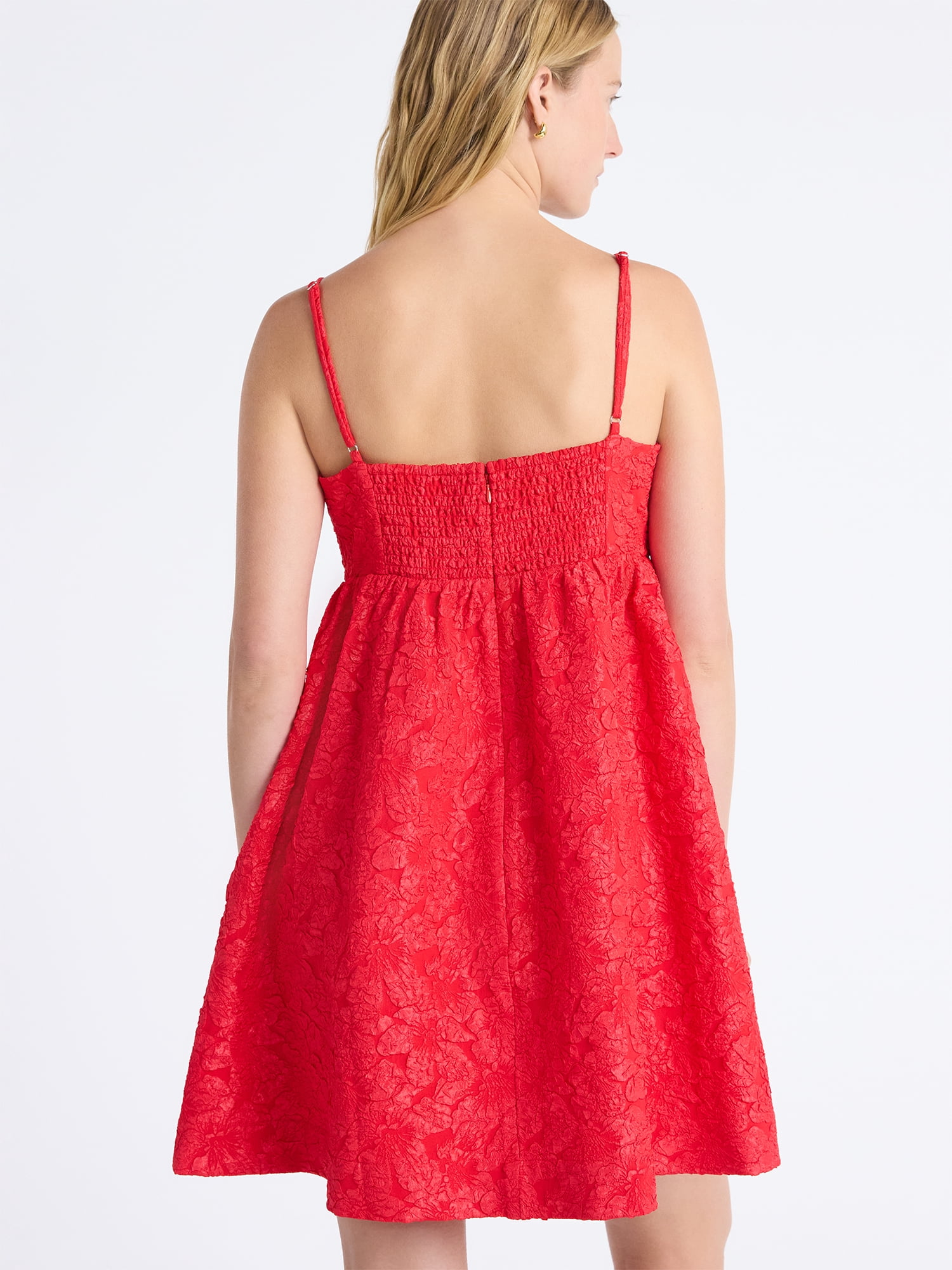 Free Assembly Women's and Women's Plus Sleeveless Lace Babydoll Dress with Pockets, Size XS-4X