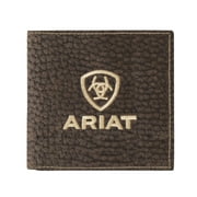 Ariat Brown Bull Hide Bifold Embroidered Wallet A3556002