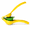 Large Lemon Squeezer (Yellow + Green), variant on 2-in-1 Aluminum Alloy Manual Citrus Juicer, Professional Dual-Bowl Lemon and Lime Squeezer, Heavy Duty Handheld Fruit Press for Cocktails, Cooking and Baking, Champagne Bronze