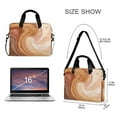 thumbnail image 3 of 16" Laptop Tote Bag Laptop Sleeve Case Computer Briefcase for Work & Travel Brown and Peach Swirling, 3 of 8