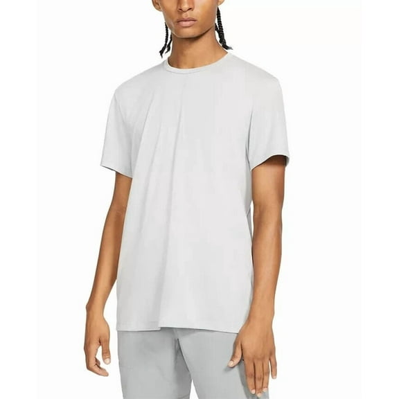 Nike Men's Dri-FIT Yoga T-Shirt in Light Smoke Grey CZ2225-077-Size Small