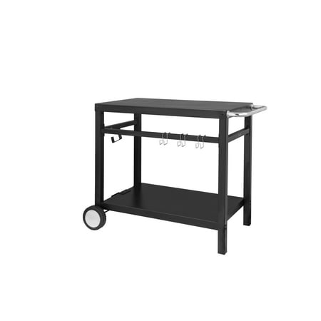 gourmet royal cart table shelf bbq double dining removable outdoor prep storage
