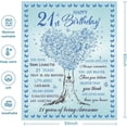 thumbnail image 5 of 21st Birthday Gifts for Her, Gifts for 21 Year Old Female, 21 Year Old Birthday Gifts Ideas, Happy 21st Birthday Gift for Women Daughter Sister, 21st Birthday Decorations Blanket 50"X60", 5 of 6