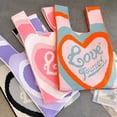 thumbnail image 1 of Bolso con patrón de corazón, bolso de hombro tejido Bolso de punto con corazón Bolso de hombro tejido Diseño de última generación, 1 of 12