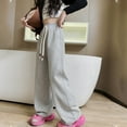 thumbnail image 3 of Generic Boys Girls Baggy Joggers Straight Leg Sweatpants Elastic Waist Track Pants/Drawstring, Solid School Athletic Trousers, 3 of 6