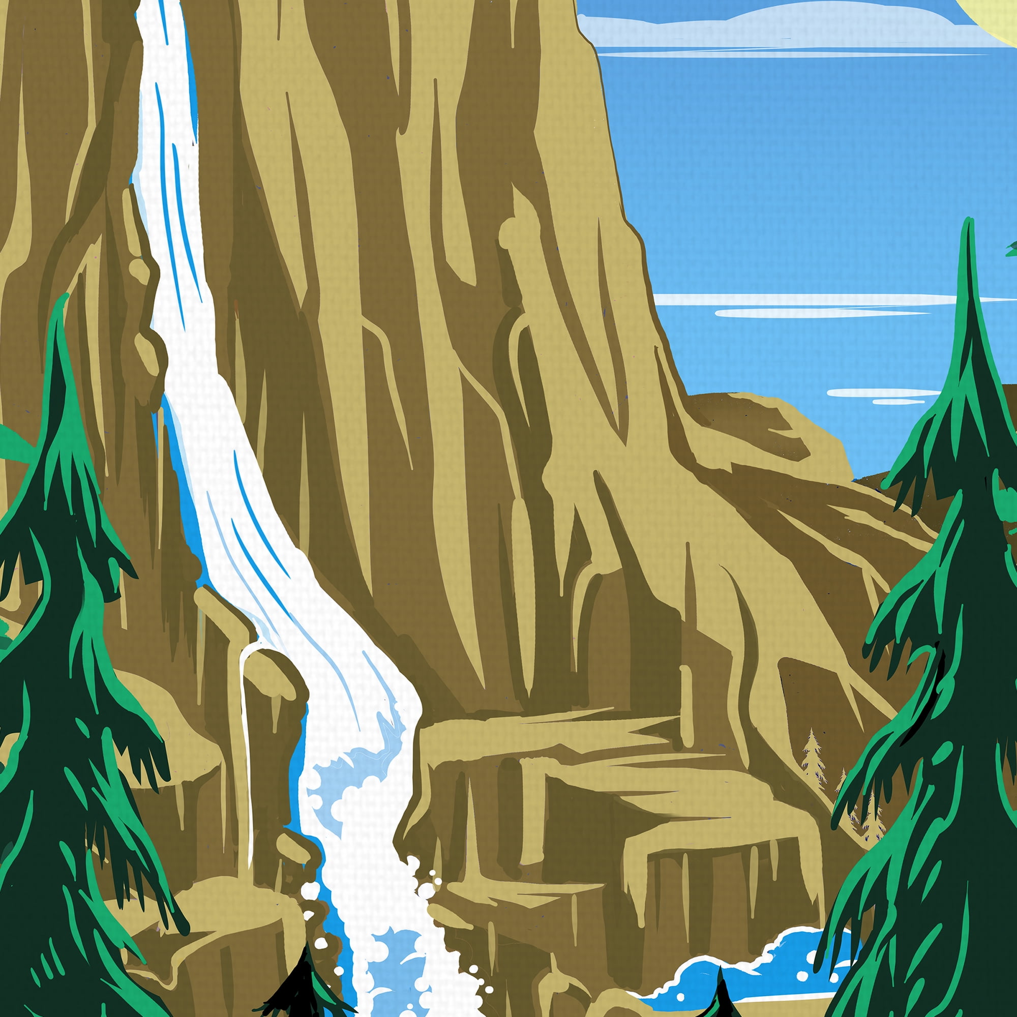 Yosemite National Park by Old Red Truck Canvas Art