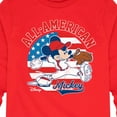 thumbnail image 3 of Disney - Americana - Mickey Americana Baseball - Toddler And Youth Long Sleeve Graphic T-Shirt, 3 of 5