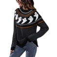thumbnail image 3 of LUXUR Chandail d'Hiver Chaud pour Femmes, Ample, pour Festival, Noir G, 3 of 3
