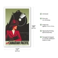 thumbnail image 2 of Travel Canadian Pacific Railway - Royal Hudson 2850 Steam Locomotive - Vintage Railroad Travel Poster by Peter Ewart c.1942 - Master Art Print (Unframed) 12in x 18in, 2 of 4