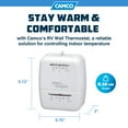 thumbnail image 3 of Camco RV Home Thermostat, Wall Mount Dial, Temperature Control Heat, White, 3 of 8