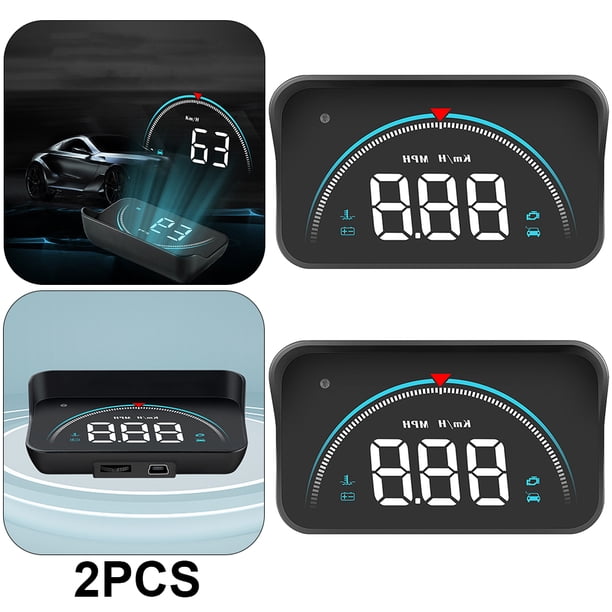 DQrwqpou Coche Digital HUD Fuente Coche GPS Alarma Voltaje Piezas Automóvil