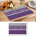 thumbnail image 6 of Retro Purple Placemats Set of 4, Gray Floral Striped Pattern Stitching Art Non-Slip Place Mats Washable Table Mats for Kitchen Dining Table Decorations Indoor/Outdoor, 6 of 9