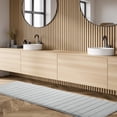 thumbnail image 7 of Memory Foam Rug Pad, Extra-Long Bathroom Memory Foam Water-Absorbing Non-Odorous Mat, Pruboru Water Absorbent And Machine Washable Bath Rug Runner for Bathroom Shower (1Pc, Gray, 15.7In × 47.2In), 7 of 7