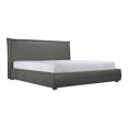 HomeStock Natural Beauty King Bed Slate Leather , Modern Bed