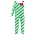 thumbnail image 3 of Zaldita Kids Girls Candy Cane Striped Christmas Costume Jumpsuit Xmas Mrs Claus Bodysuit Dance Green 12, 3 of 7