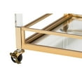 thumbnail image 7 of Baxton Studio Savannah Contemporary Glam and Luxe Gold Metal and Glass Wine Cart, 7 of 7