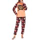 thumbnail image 1 of Conjuntos De Pijamas A Juego De La Familia De Halloween Estampado De Dibujos Animados A Cuadros Con Letras XBTCLXEBCO XL;Mamá Morena, 1 of 6